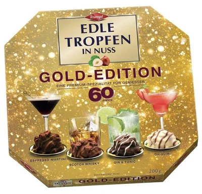 Produktbild von Trumpf Edle Tropfen in Nuss Gold-Edition 60 Jahre 200g