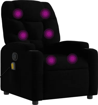 Obrázok produktu pre vidaXL Masážne ležadlo, čierna látka