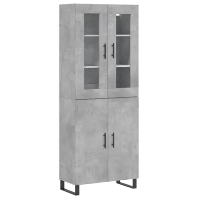 Produktbild von Highboard Betongrau 69,5x34x180 cm Holzwerkstoff