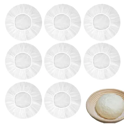 Produktbild von Gärfolie, 8 Laibhüllen, weiß, ideal für Sauerteig, Hefeteig und Gebäck, praktische Aufbewahrung, 0,98 x 1 x 0,1 cm