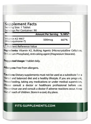 Produktbild von Vitamin K2 MK7 500 mcg, 90 Tabletten