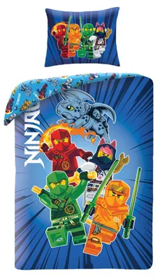 Produktbild von Lego Bettbezug Ninjago – 140 x 200 cm – 70 x 90 cm – 100 % Polyester