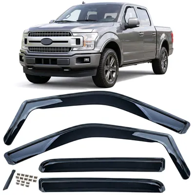 Für Ford F150 2014-2020 Windabweiser Regenabweiser Windschutz Schwarz in der Farbe Schwarz von Carparts-Online GmbH