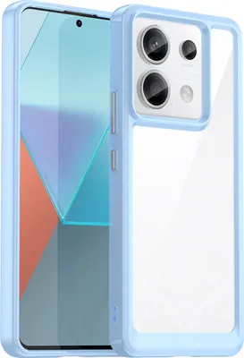 Immagine prodotto di Custodia per Xiaomi Redmi Note 13 Pro trasparente, antiurto TPU silicone custodia protettiva blu