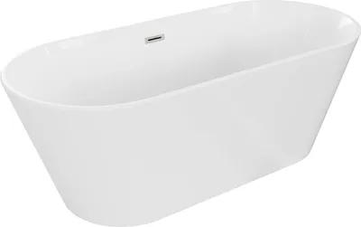 Produktbild von Mexen Flavia freistehende Badewanne 170 x 75 cm, weiß, Abfluss nickelpulverbeschichtet - 54031708000-97