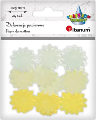 Produktbild von Papierblumen Dekorationen 24St. gelb Titanum