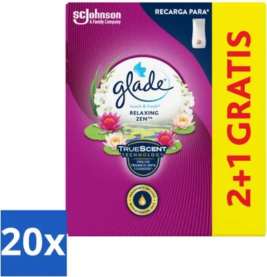 Obrázek produktu pro Glade - Touch & Fresh - Relaxing Zen - 10 ml - hodnotné balení - 20 kusů