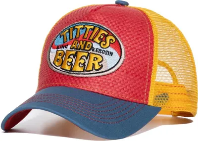 Zdjęcie produktu dla King Kerosin Trucker Cap "Titties and Beer" Herren Winered / Black