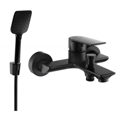 Obrázok produktu pre Mexen Alexa R62 vaňová batéria so sprchovacím setom, čierna - 7123R62-70