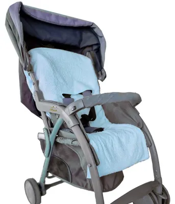 Produktbild von Bubabù COP036-AZZ Kinderwagenabdeckung aus Frottee, 100% Baumwolle, Italy, Hellblau