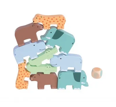 Produktbild von Spielba Holzspielwaren Balancier Spiel Wildtiere, 3 Jahr(e), Holz