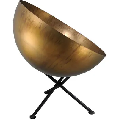 Produktbild von masterlight Tischleuchte Larino 1-flammig Stahl Altmessing Ø40cm