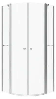 Produktbild von AQUABATOS Duschkabine Viertelkreis 90x90 cm, ESG-Sicherheitsglas 5 mm Nano, Radius 55 cm mit Eckregal , Schiebetür