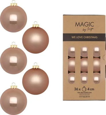 Produktbild von Weihnachtskugeln Glas 4cm 36 Stück - Golden Sesame