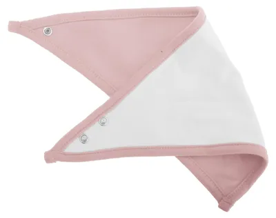 Obrázek produktu pro Babybugz Dětská bandana-bryndák FK168 (jednotná velikost) (bílá/pudrově růžová)