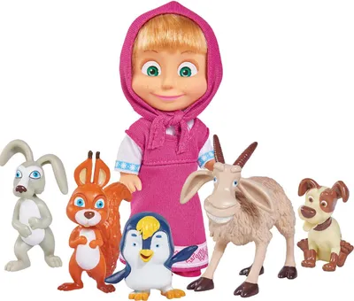 Obrázek produktu pro Simba Máša a medvěd zvířecí kamarádi set se zvířátky 6ks..