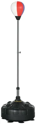 Produktbild von Punchingball, höhenverstellbar 147-165cm, befüllbarer Standfuß, Stahl, Schwarz+Rot+Weiß