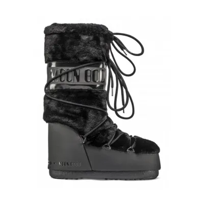 Produktbild von MOON BOOT Icon Faux Fur Damen Kunstfell Stiefel schwarz EU 42-44