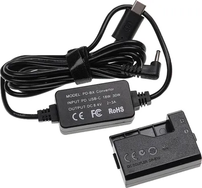 Produktbild von vhbw USB Netzteil kompatibel mit Canon EOS 1100D, 2000D, 1200D, 4000D, 1300D, Kiss X50 Kamera, Digitalkamera + DC Kuppler (Ersatz für DR-E10), 2m