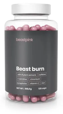 Produktbild von GymBeam - Beast Burn - BeastPink, 120 Kapseln