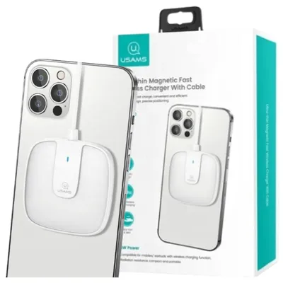 Produktbild von Usams Charge. Induktiv Us-Cd153 Magnetisch 15W Iphone 12 Serie Weiß/Weiß Cd153Dz02