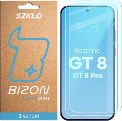 Produktbild von 2x Gehärtetes Glas für Realme GT 8 / 8 Pro, Bizon Glass Clear Duo