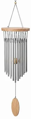 Produktbild von Windspiel mit 22 Aluminiumröhren für Garten und Balkon Silberfarben