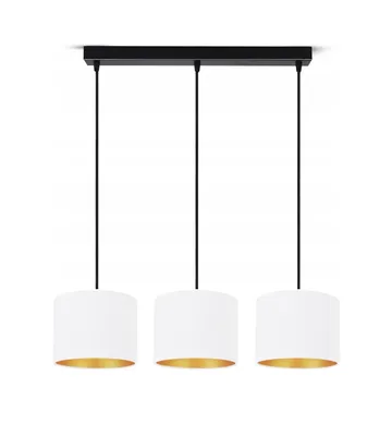 Produktbild von Deckenlampe Weiß Lampe Leuchte aus Velours Vintage Modern E27 Designerlauchte 3-flammig N230-H3-W