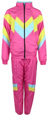 Produktbild von 80er Jahre Trainingsanzug Kostüm für Herren - pink gelb babyblau, Größe:XL