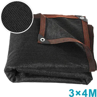 Produktbild von Eikuavons 2er Set Schattiernetz 300x400 cm Schwarz mit Ösen 95% UV Schutz Garten Balkon Terrasse Pergola Zaun