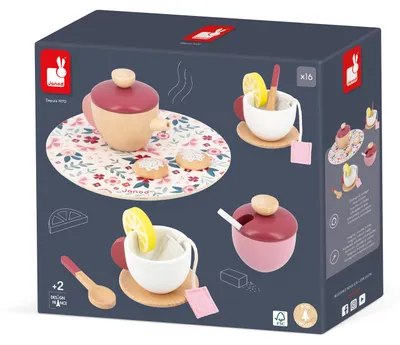Produktbild von Janod Holz Teeset - Spielküche Set -Holz - ab 2 Jahren