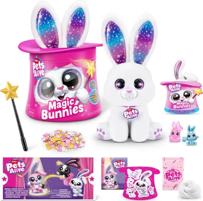 Image de ZURU 9549B - Pets Alive Chapeau magique Magic Bunnies en blanc - Bunny Lapin