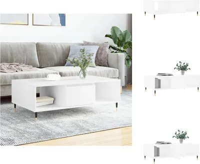 Immagine prodotto di vidaXL Tavolino bianco 104x60x35 cm in legno - Tavolini da caffè