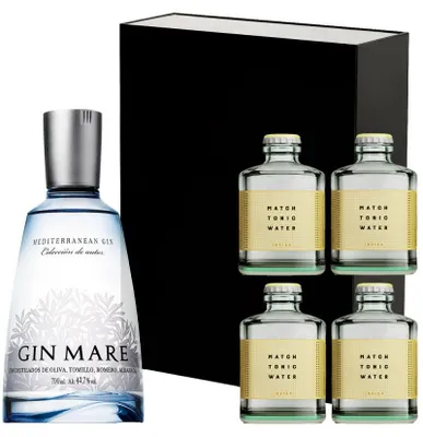 Produktbild von Estuche Gin Mare + 4 Tonicas Match Indian Genf Spanien  130 cl 42.7 %