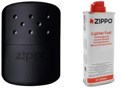 Produktbild von Handwärmer Zippo Schwarz Chrom poliert mit Benzin 125 ml, bis 12 Stunden Wärme