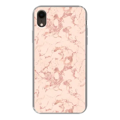 Produktbild von MuchoWow® Handyhülle Schutzhülle Hülle für iPhone XR Marmor - Roségold - Muster - Chic Silikon Softcase Handy Hülle - Schutzdeckel