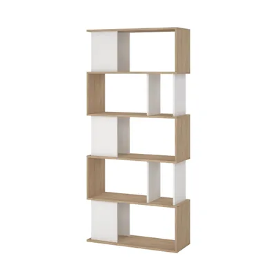 Immagine prodotto di Mensola Maze in noce decorato bianco.