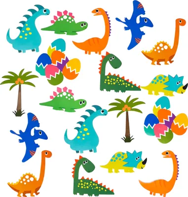 Produktbild von Oblique Unique Dino Konfetti 18 Stk. bunt Kinder Geburtstag Dekoration Jungs Dinosaurier Tisch Deko Streudeko
