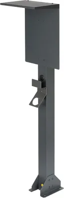 Produktbild von Kreainvent Wallbox Standfuß Aluminium universal mit Dach & Kabelhalter – wetterfest, freistehend für E-Auto Ladestation