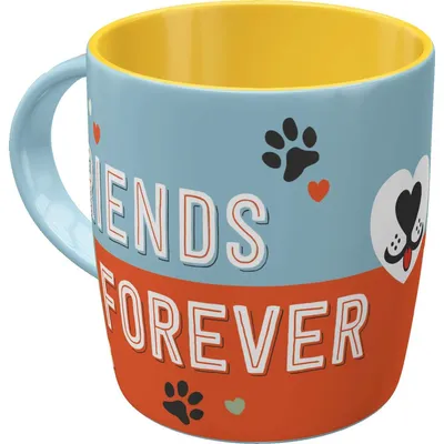 Obrázok produktu pre 000 Nostalgic-Art - Kaffeetasse - Pfotenschild - Friends Forever