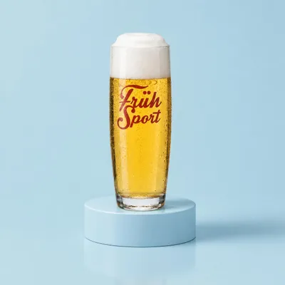 Produktbild von 6x Früh Kölsch Bierglas 0,2l Kölschstange Früh Sport Gäser Set Brauerei Köln