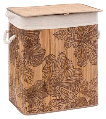 Produktbild von Wäschekorb 60l ”blackflora” bambus  - 5 five simply smart