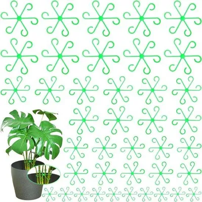 Image de Sangles de fixation pour fleurs et tomates, lot de 40 pièces, tuteurs et pinces à fleurs pour plantes grimpantes