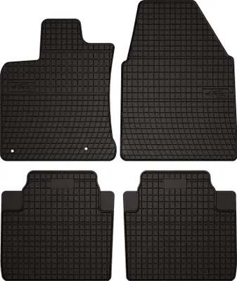 Produktbild von Gummifußmatten passend für Nissan Qashqai +2 (Crossover, Bj. 2007-2013) –  schwarz, passgenau, mit Befestigungen set 4 Stk. - Gummi-Automatten