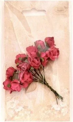 Produktbild von Rosa Papierblumen 12er Set für Dekorationen