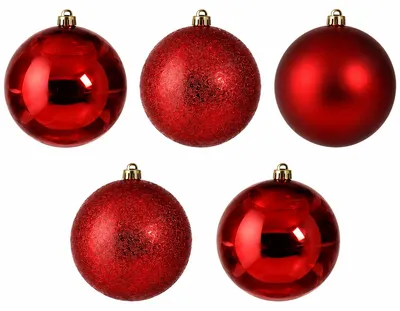 Produktbild von 5-tlg. Set Weihnachtskugeln aus Kunststoff bruchsicher Ø 15 cm Christbaumkugeln Weihnachtsbaumkugeln Baumkugeln wetterfest