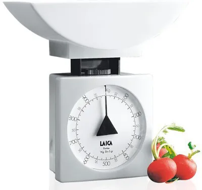 Produktbild von Laica K711 Mechanische Küchenwaage 1kg Genauigkeit 5g Weiß Analog