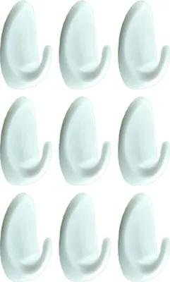 Produktbild von Haken Weiß selbstklebend 2,5cm 9er auf Karte
