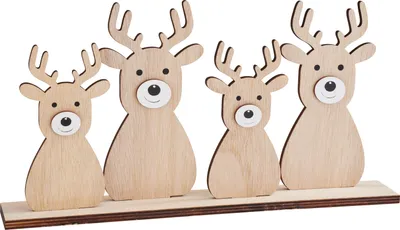 Produktbild von VBS Holz-Steckmotiv "Rentiere", 5-tlg.