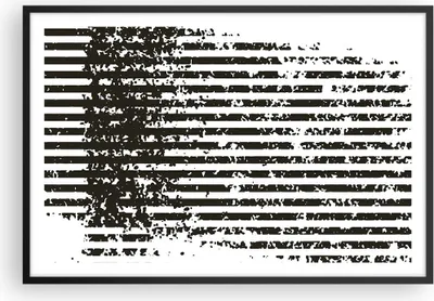 Produktbild von Gerahmtes Poster - Schwarzer Rahmen - Abstraktion Schwarz Gürtel - 91,5x61 cm - Wand Bild - Wanddeko - Wandbilder - Kunstposter - Wandposter - Bilderrahmen - Bilder - Kunstdruck - P2BAA91x61-4855